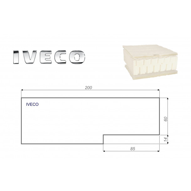 IVECO 60x200 cm LKW Matratze Vita-line Pur Light