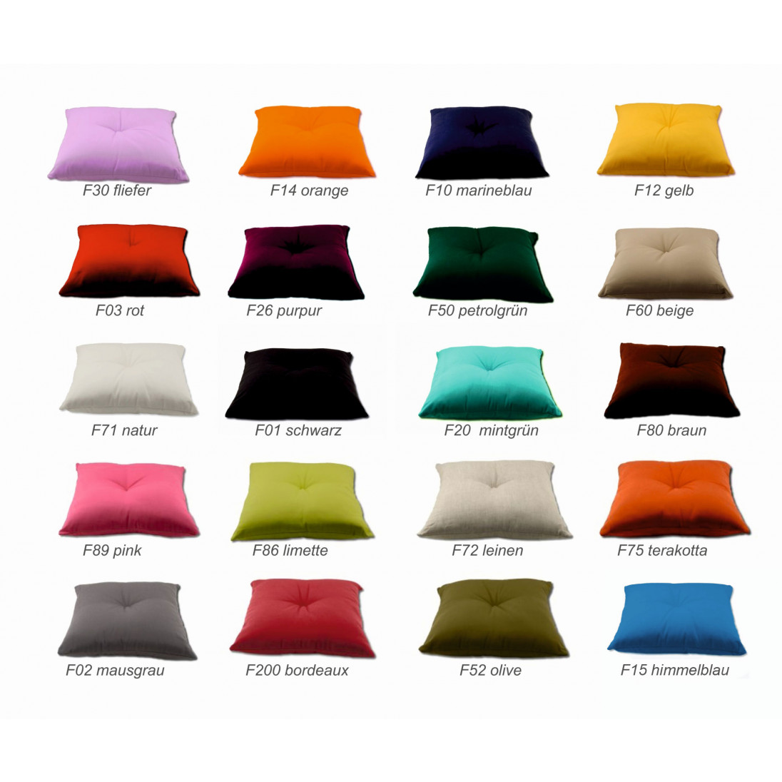 Futon Modell 17 Kokos Latex Baumwolle Wolle